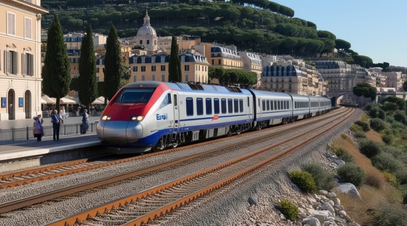 Eurail 14 August Rome to Paris 15:57–13:50 Journey