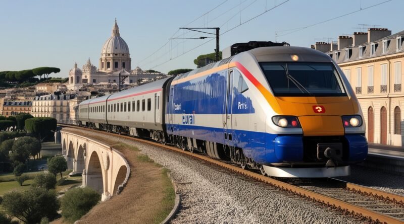 Eurail 14 August Rome to Paris 15:57–13:50 Journey